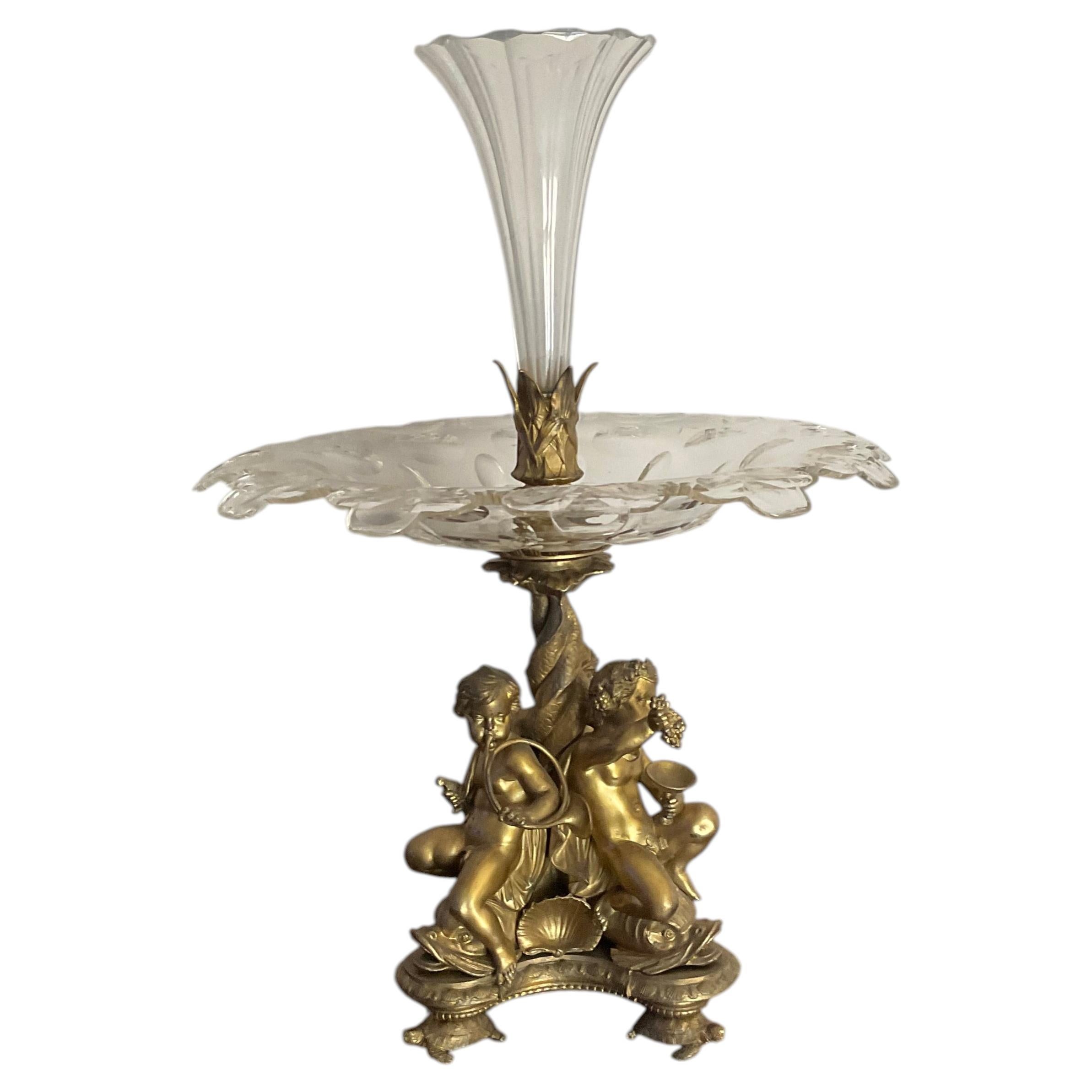 French bronze centerpiece For Sale