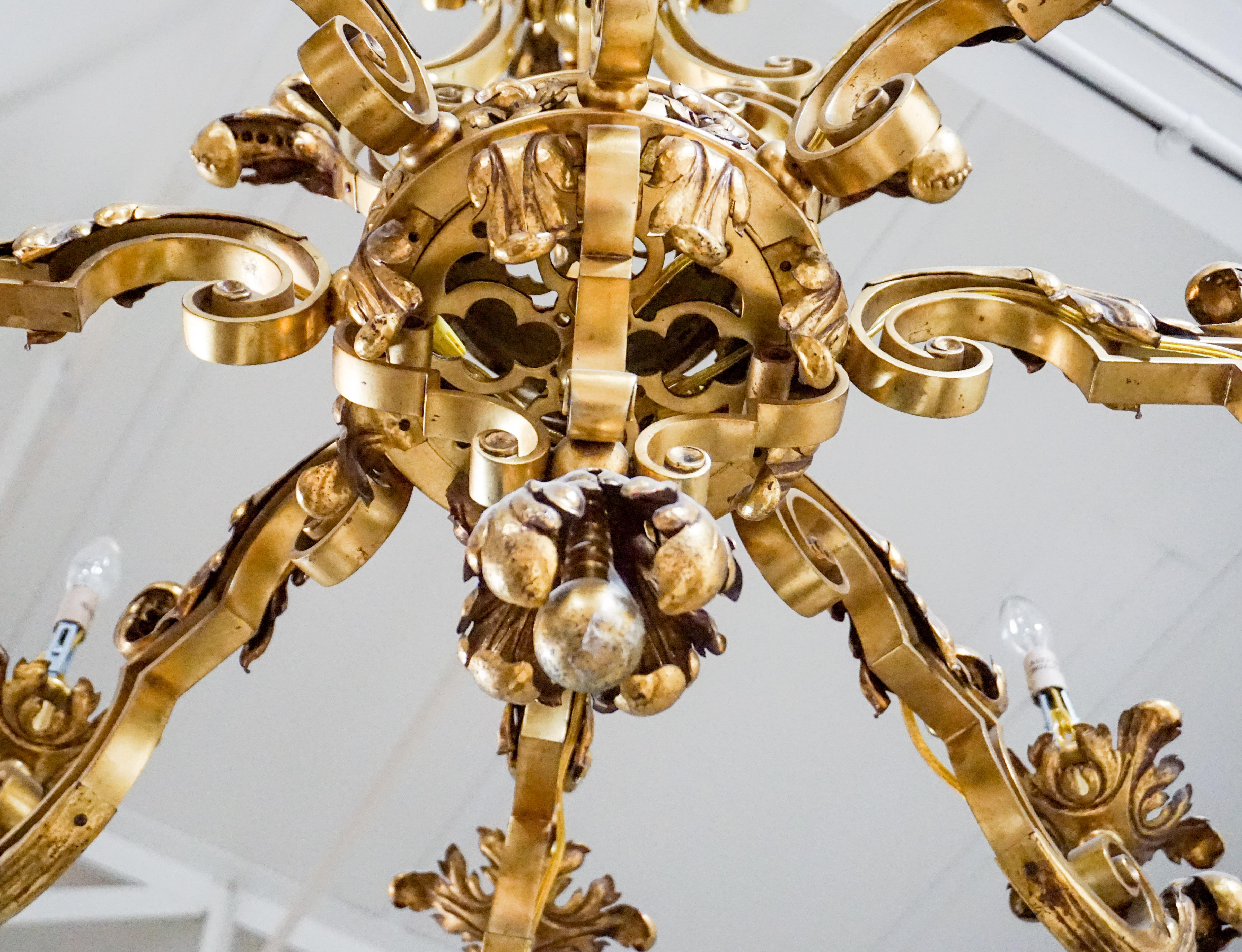 French Bronze Chandelier, circa 1890 2