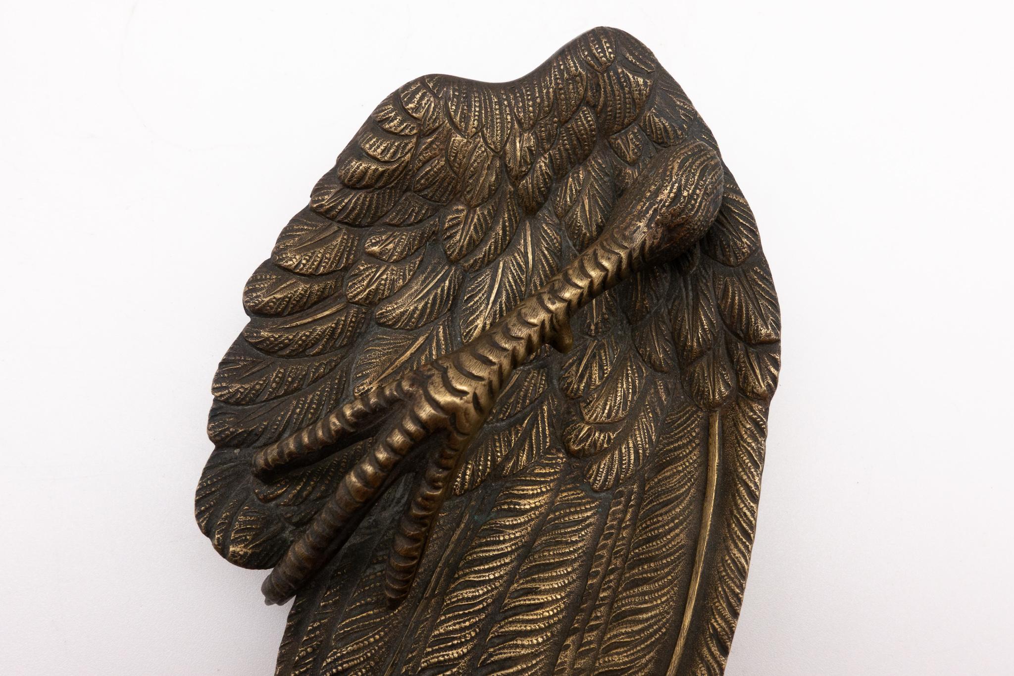 French Bronze Claw and Feather Vide Poche 1