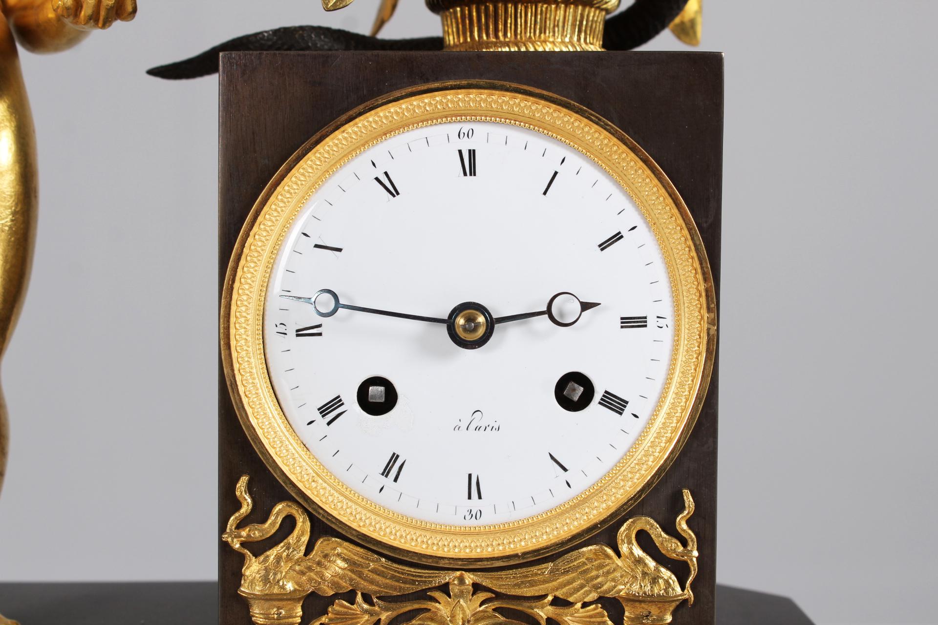 French Bronze Clock, Empire Pendule, Circa 1820 2