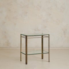 French Bronze Console or Side Table by Jacques Quinet for Maison Malabert, 1950s