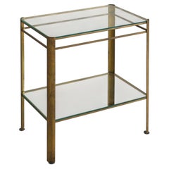 French Bronze Console or Side Table by Jacques Quinet for Maison Malabert, 1950s