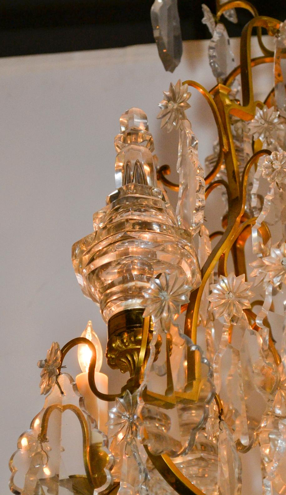 French Baccarat Crystal Chandelier In Good Condition In Dallas, TX