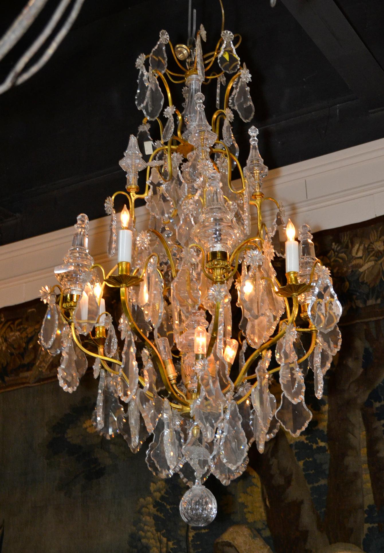 Early 20th Century French Baccarat Crystal Chandelier