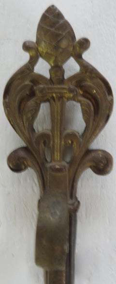 French Bronze Curtain Tie Back Hooks with Faces