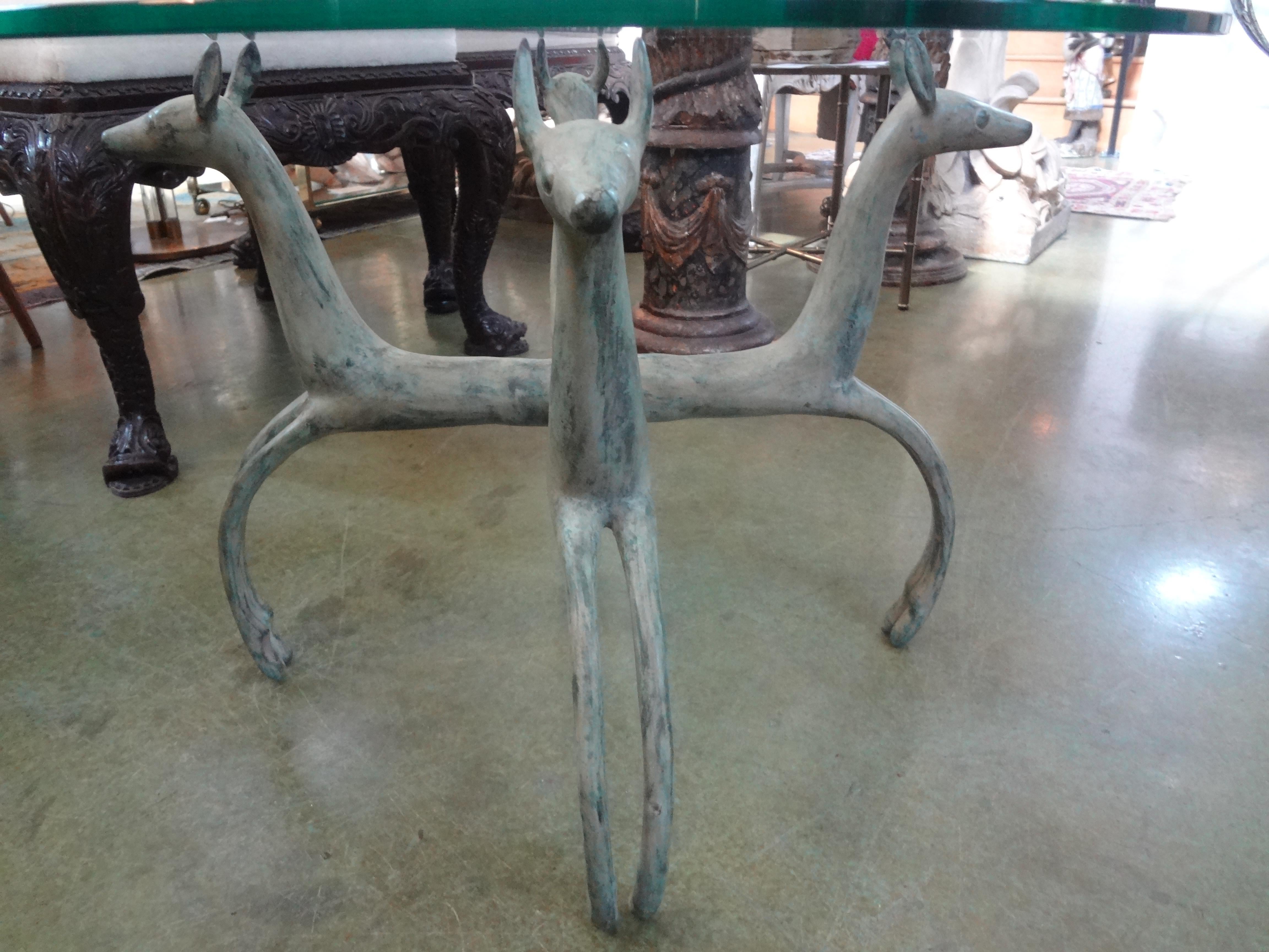 French Bronze Deer Table After Armand-Albert Rateau 5