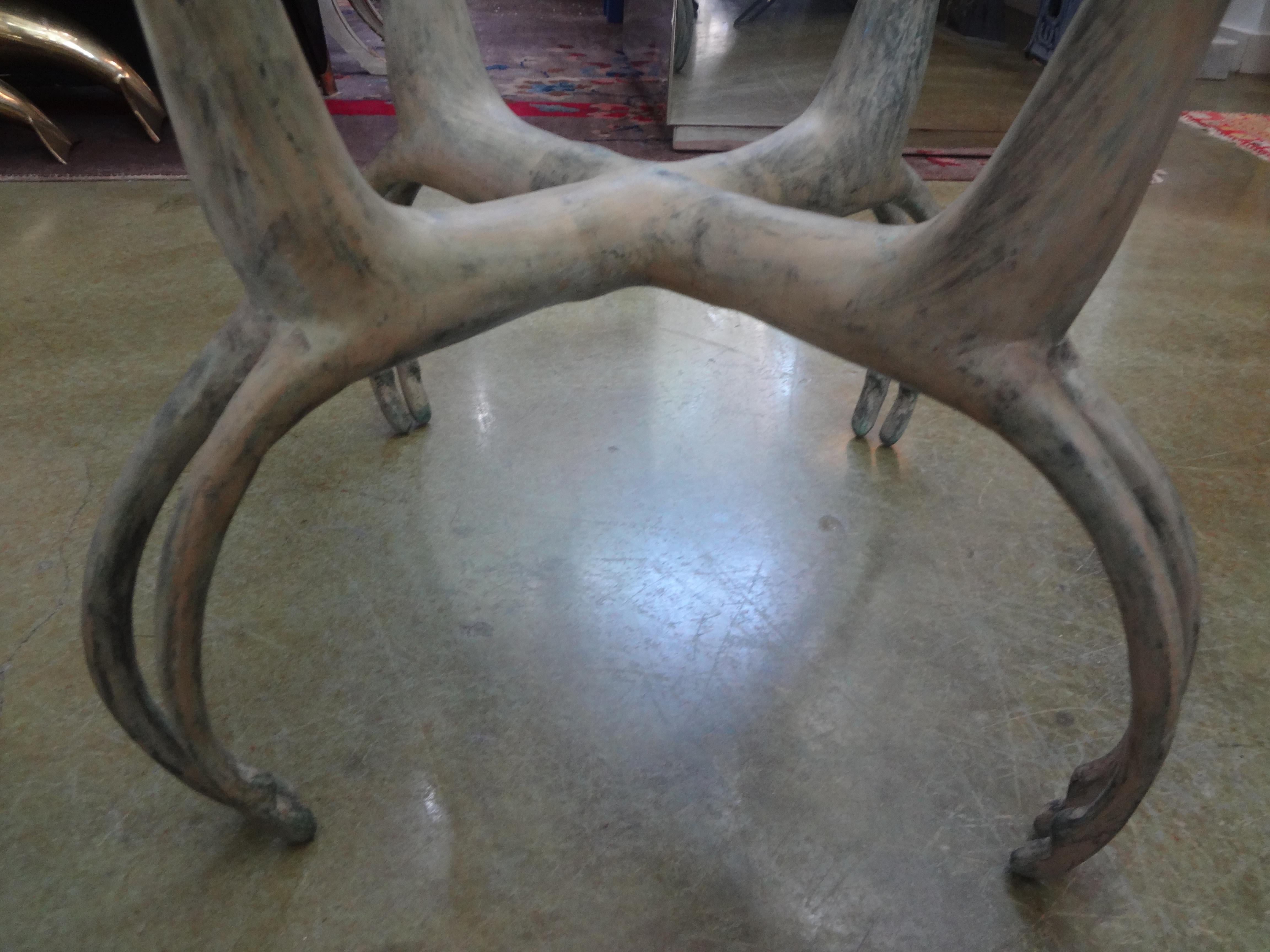Late 20th Century French Bronze Deer Table After Armand-Albert Rateau