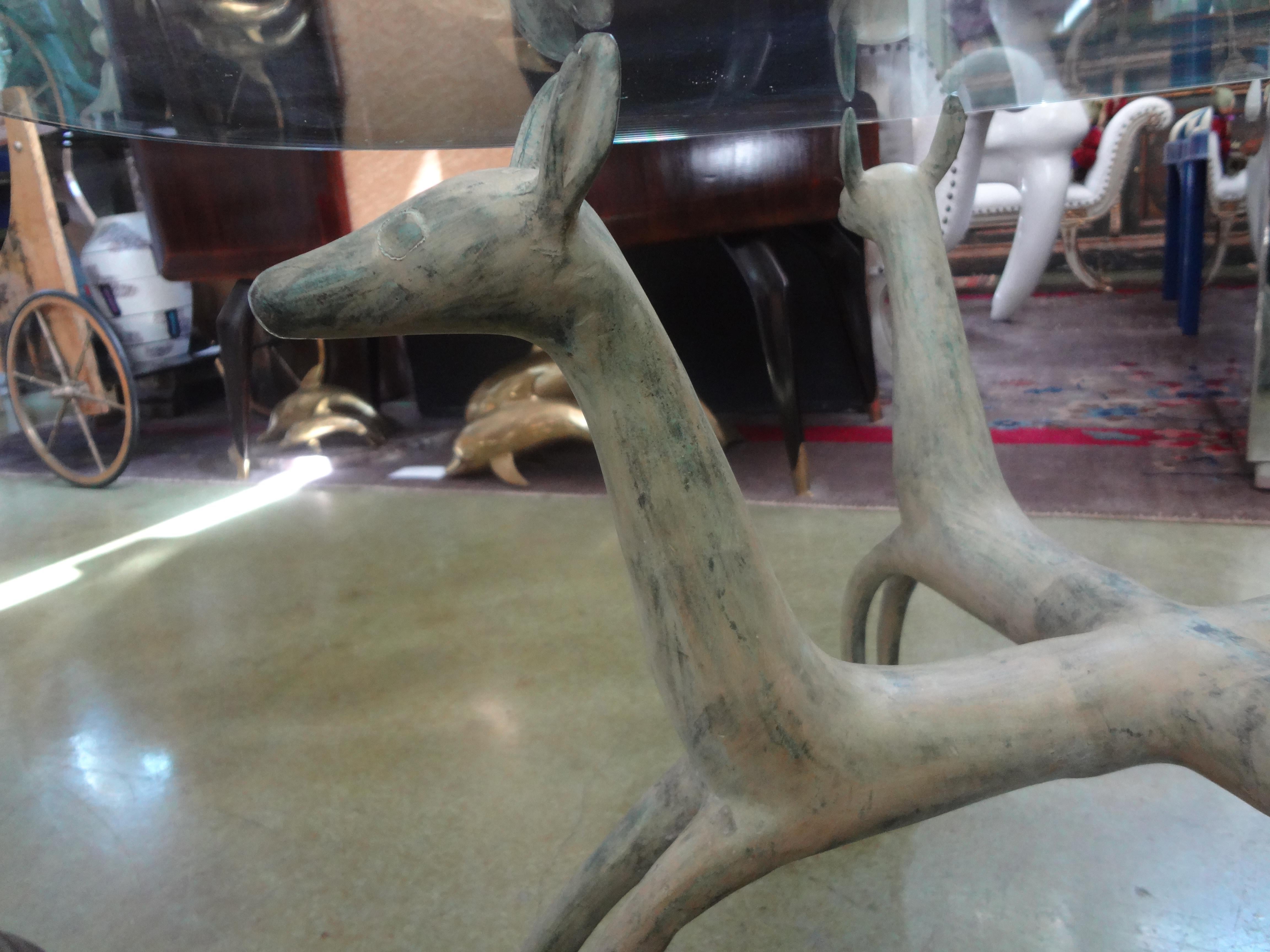 French Bronze Deer Table After Armand-Albert Rateau 1