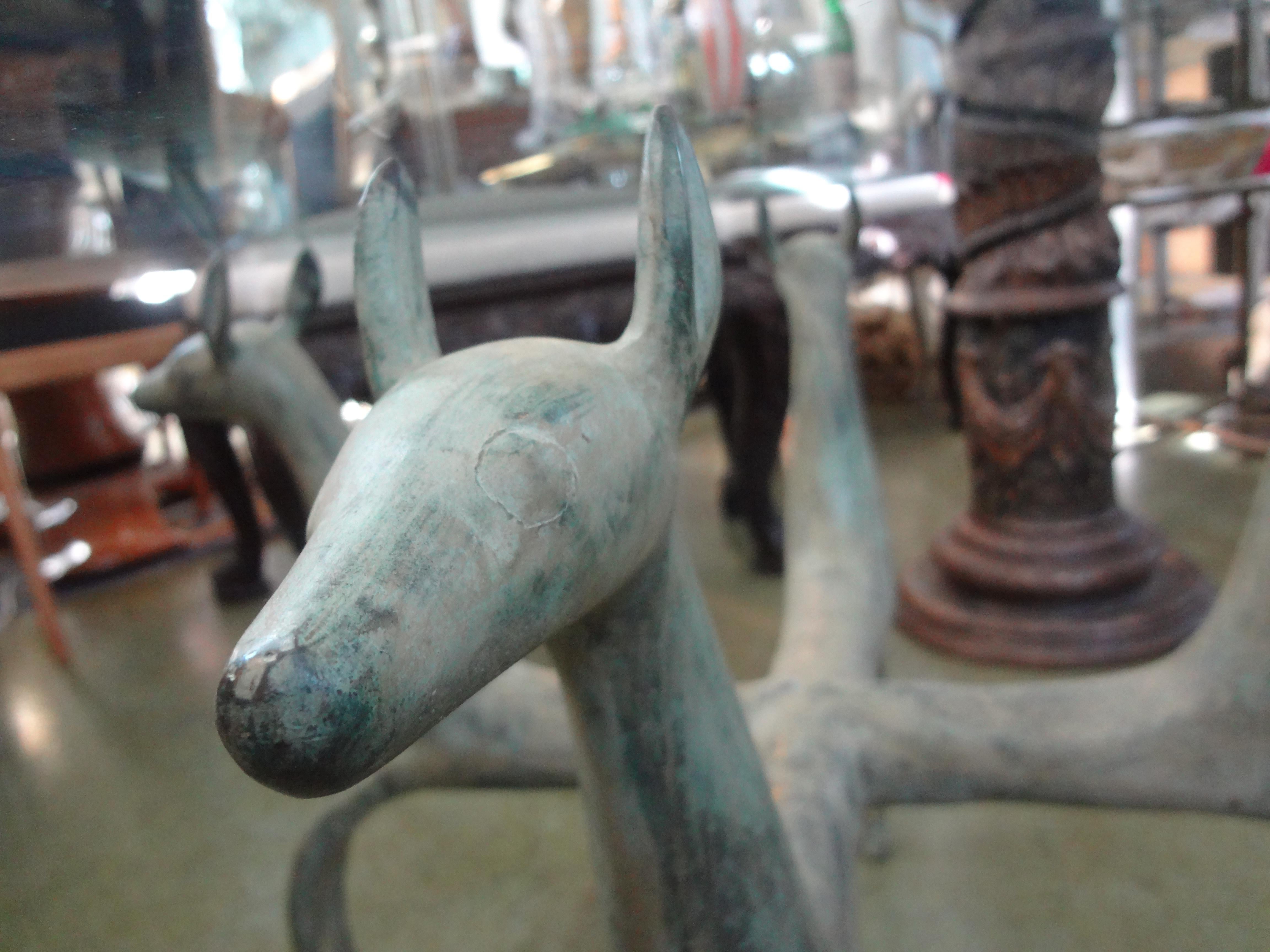 French Bronze Deer Table After Armand-Albert Rateau 4