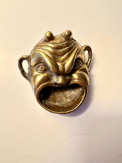 French Bronze Devil Face Bottle Opener or Ashtray 420