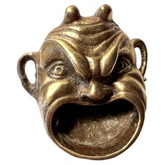 French Bronze Devil Face Bottle Opener or Ashtray 420