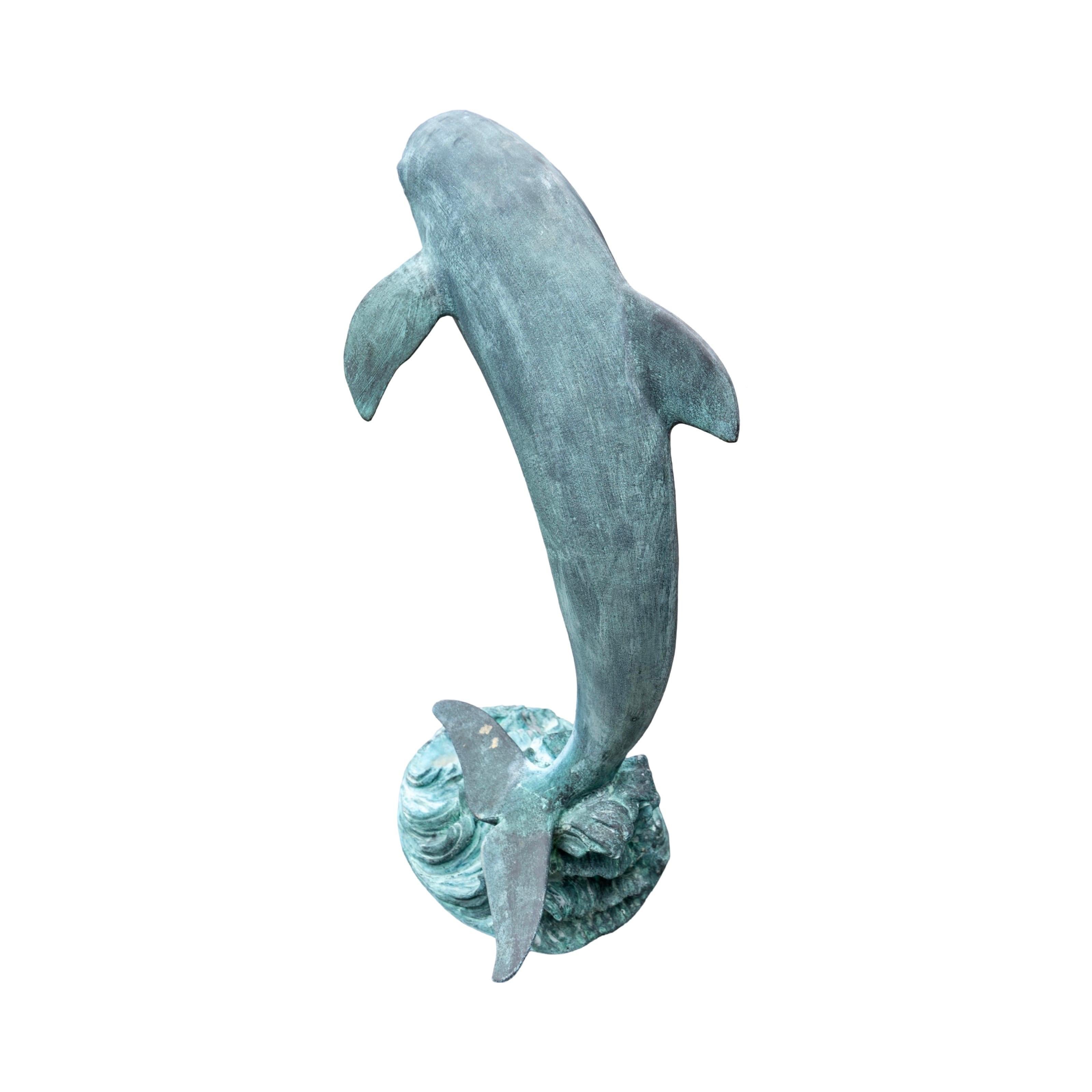 French Bronze Dolphin Sculpture Fountain For Sale 7