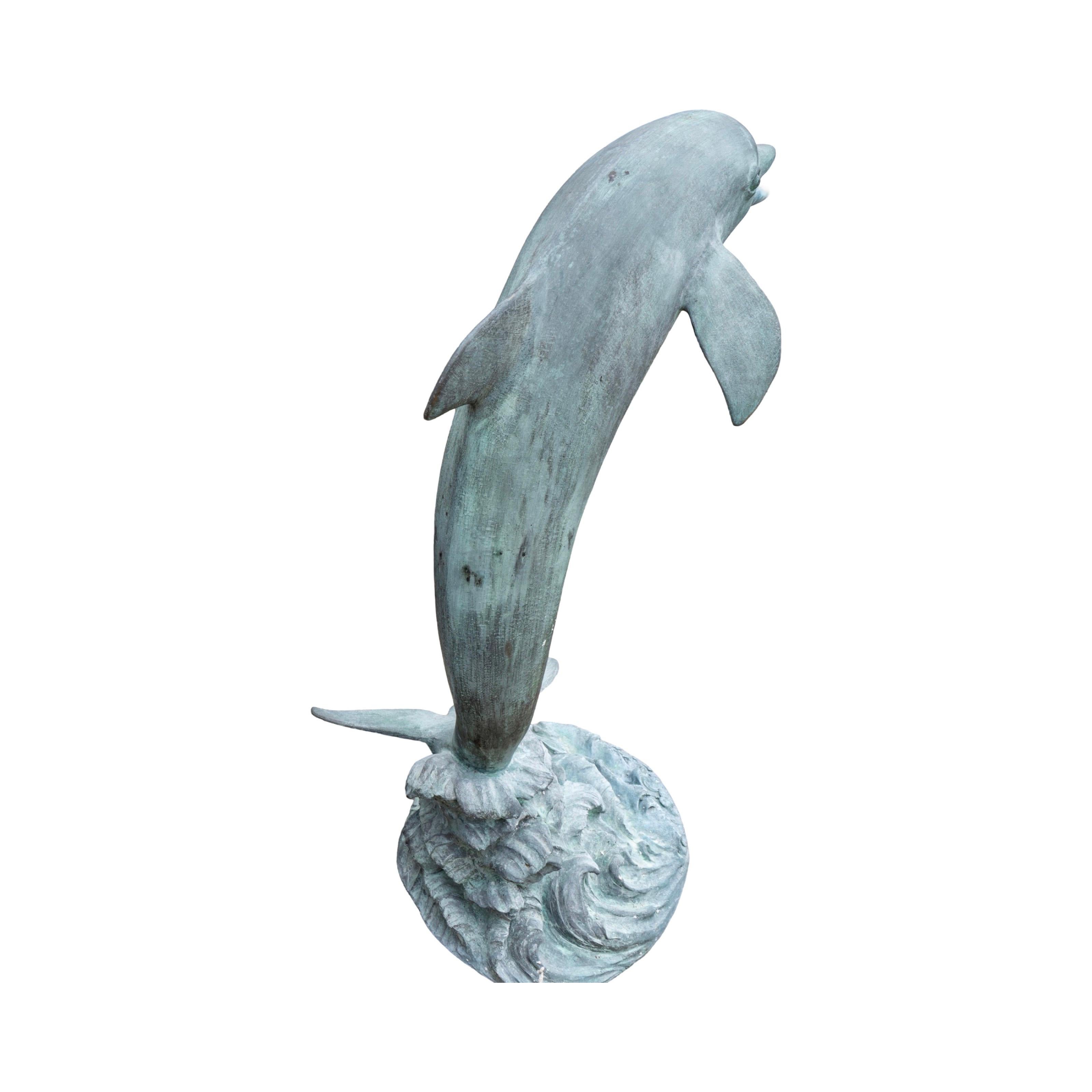 French Bronze Dolphin Sculpture Fountain For Sale 1