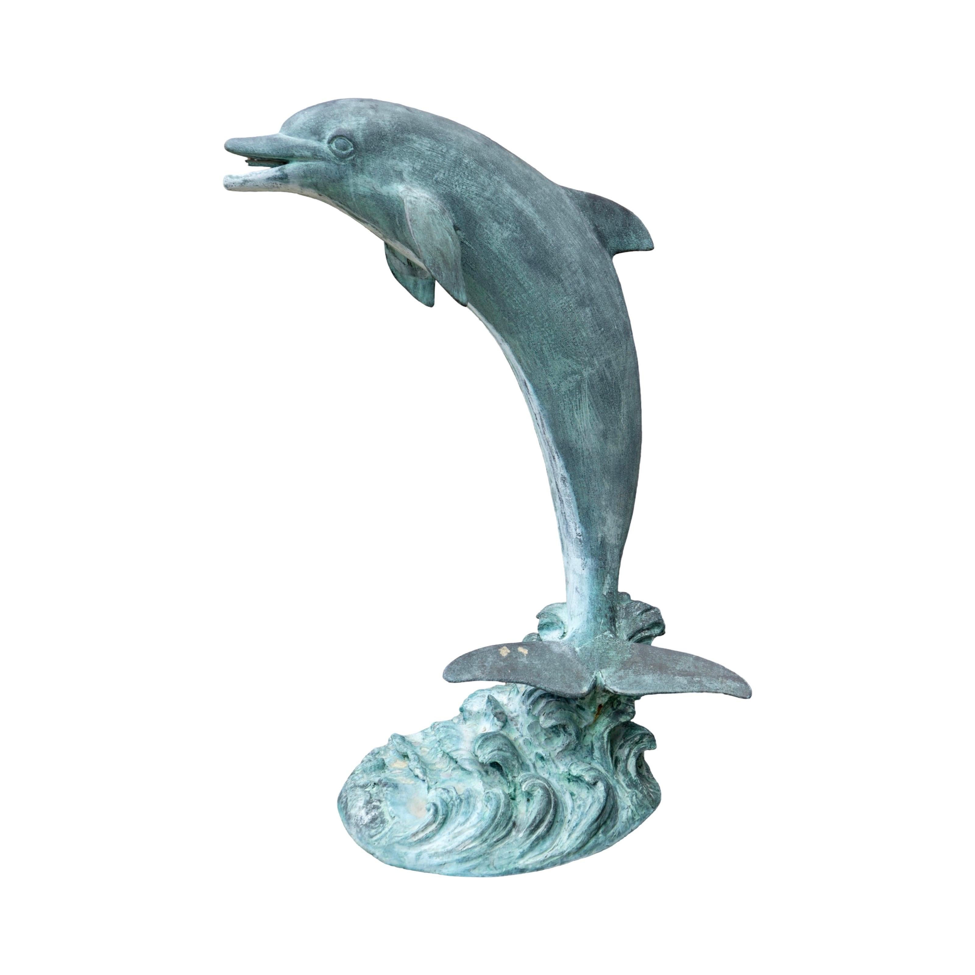 French Bronze Dolphin Sculpture Fountain For Sale 2