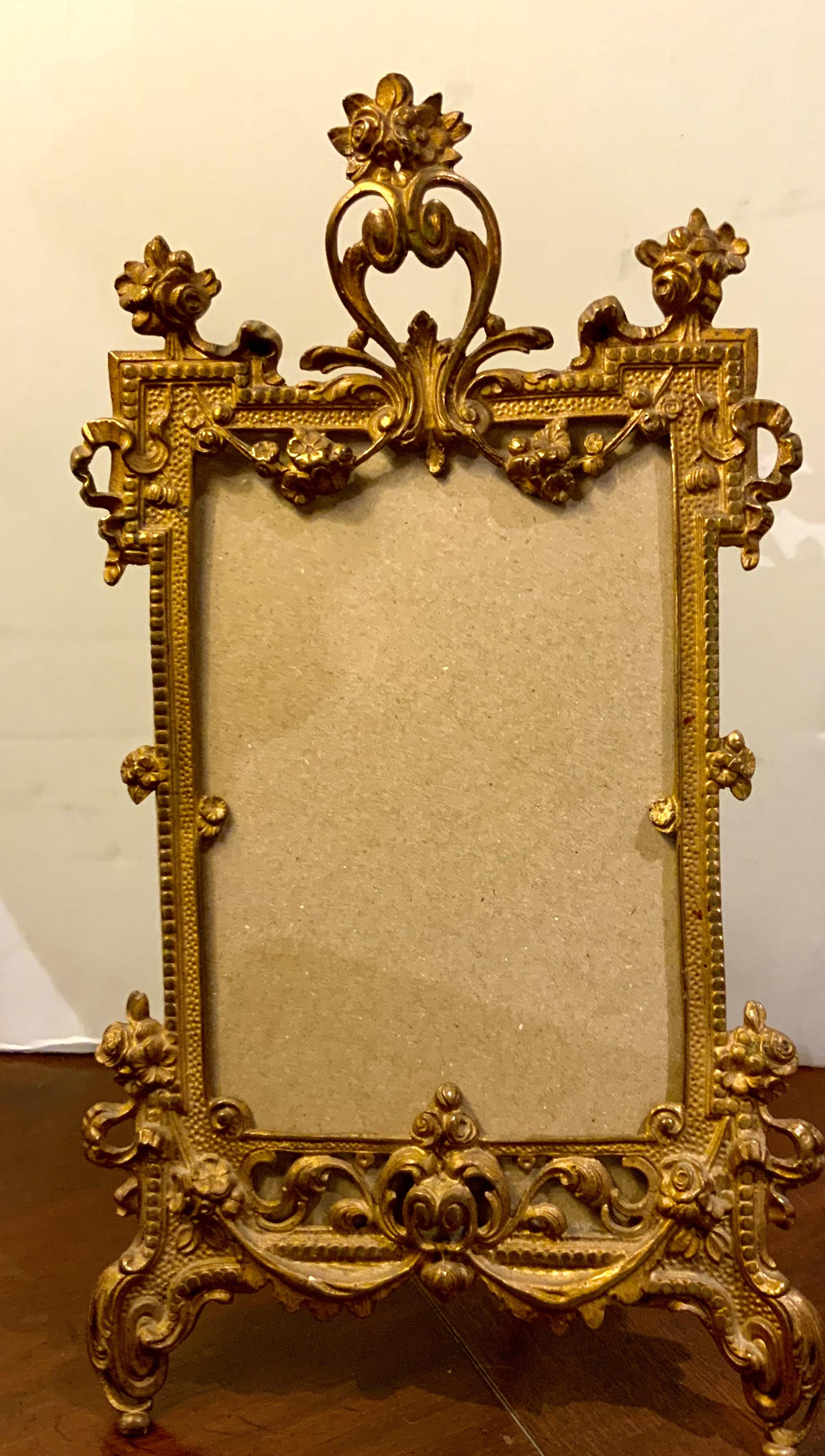 French Bronze Dore Picture Frame In Good Condition In Houston, TX