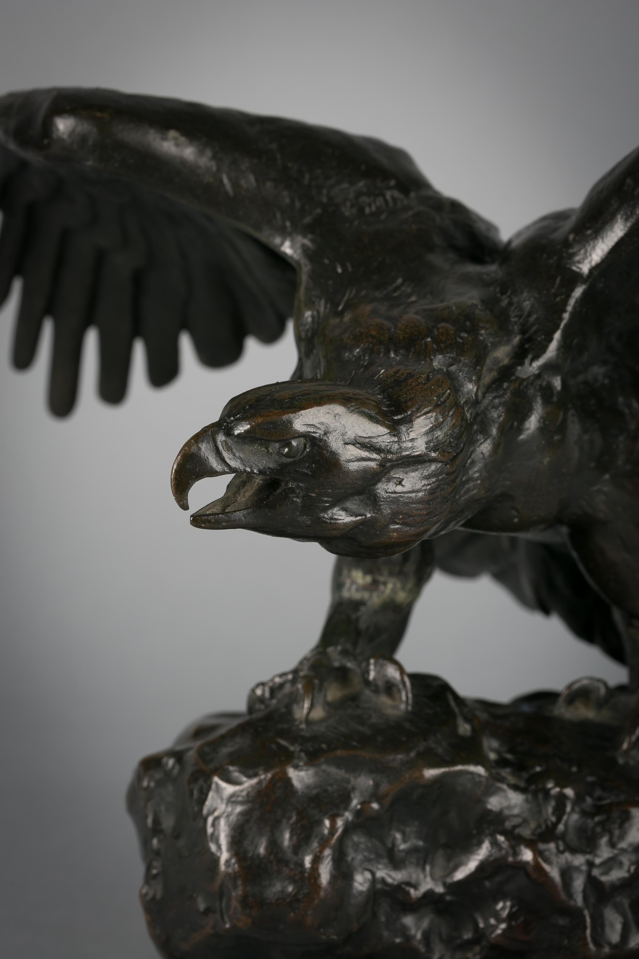 Mid-19th Century French Bronze Eagle by Antoine Louis Barye