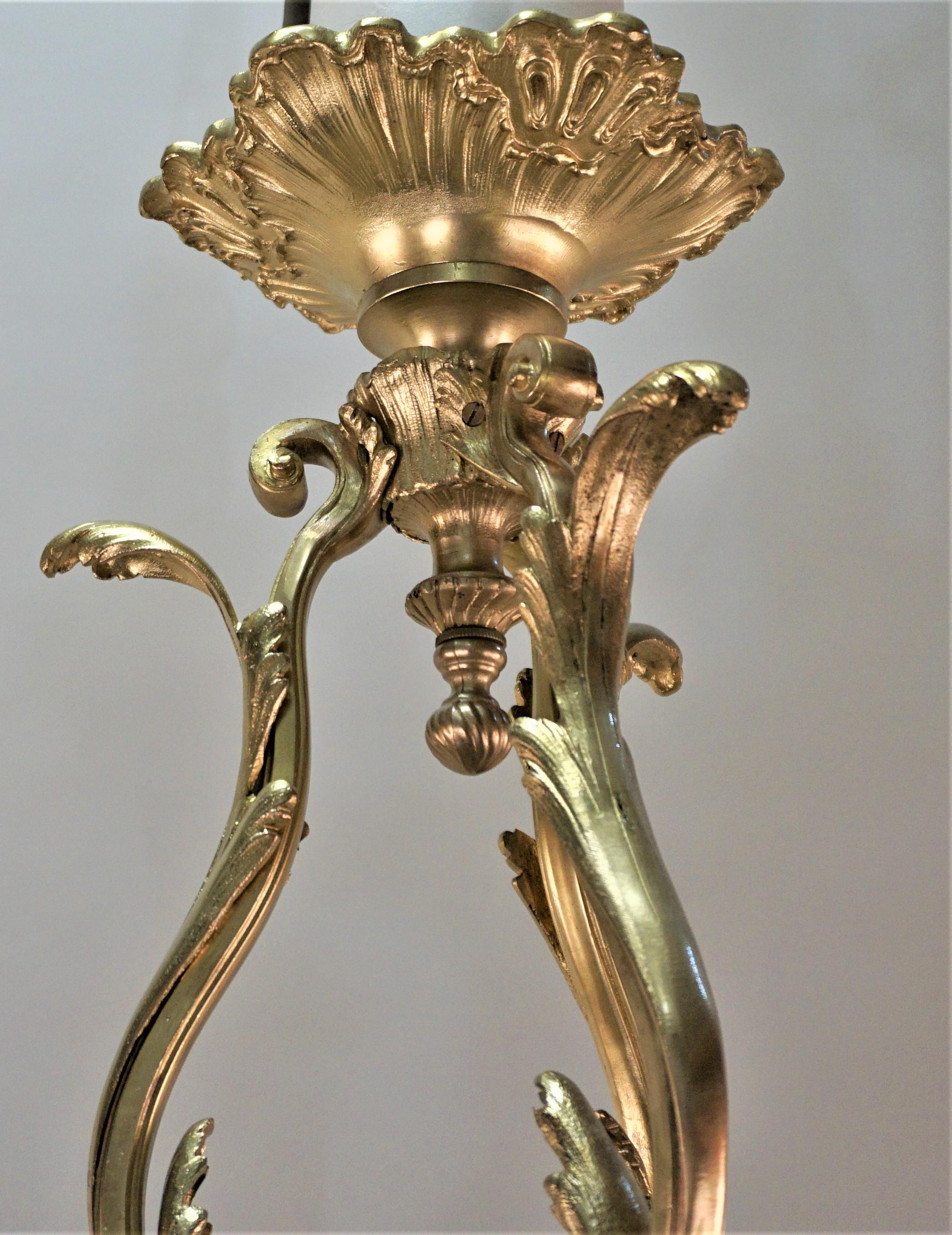 French Bronze Early 20th Century Chandelier 1
