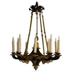 French Bronze Empire Chandelier