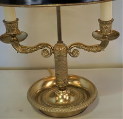 French Bronze Empire Style Bouillotte Desk or Table Lamp