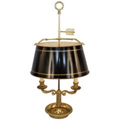 French Bronze Empire Style Bouillotte Desk or Table Lamp