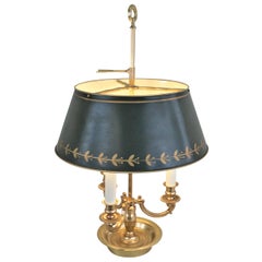 French Bronze Empire Style Bouillotte Desk or Table Lamp