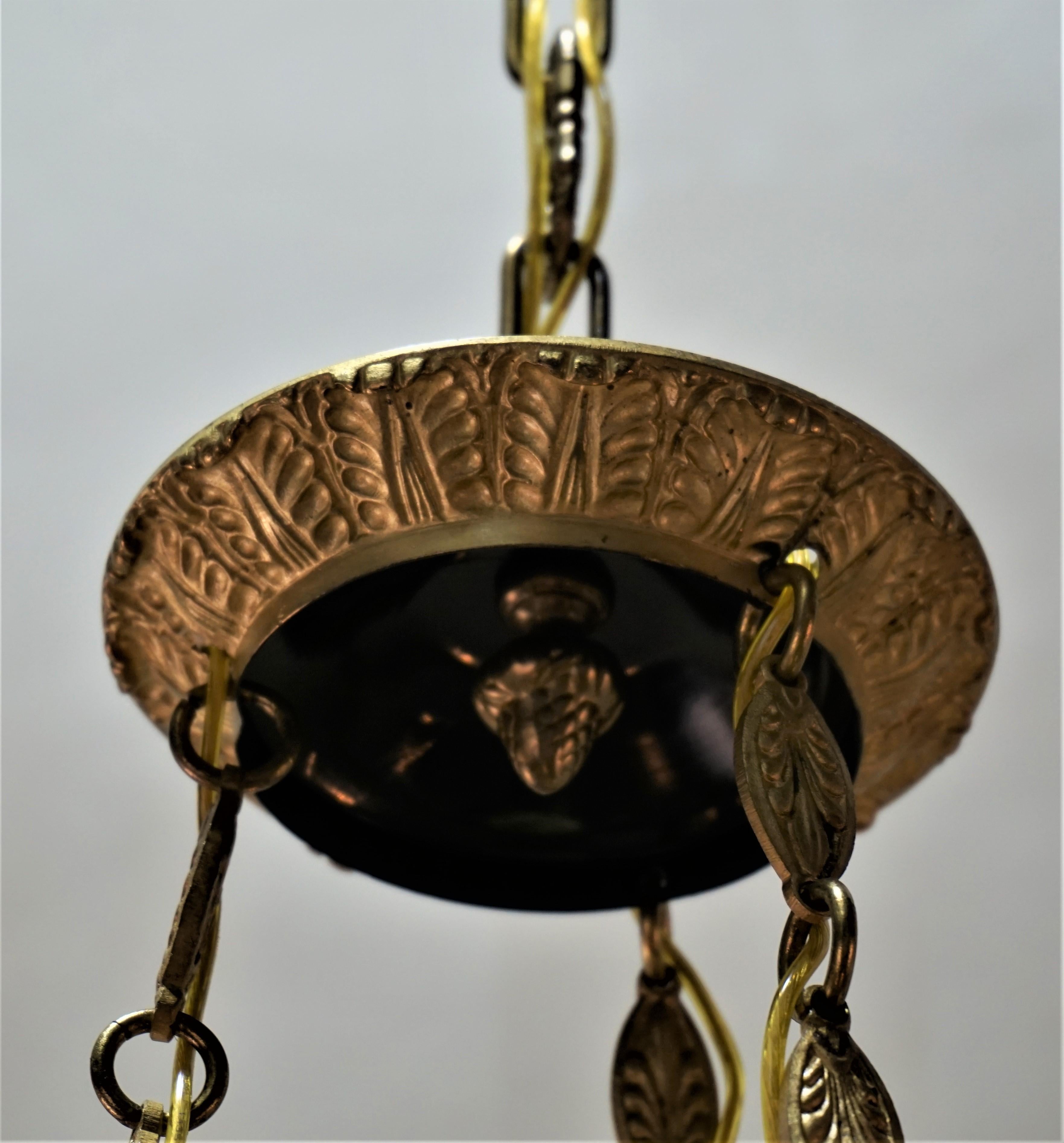 Early 20th Century French Bronze Empire Style Chandelier