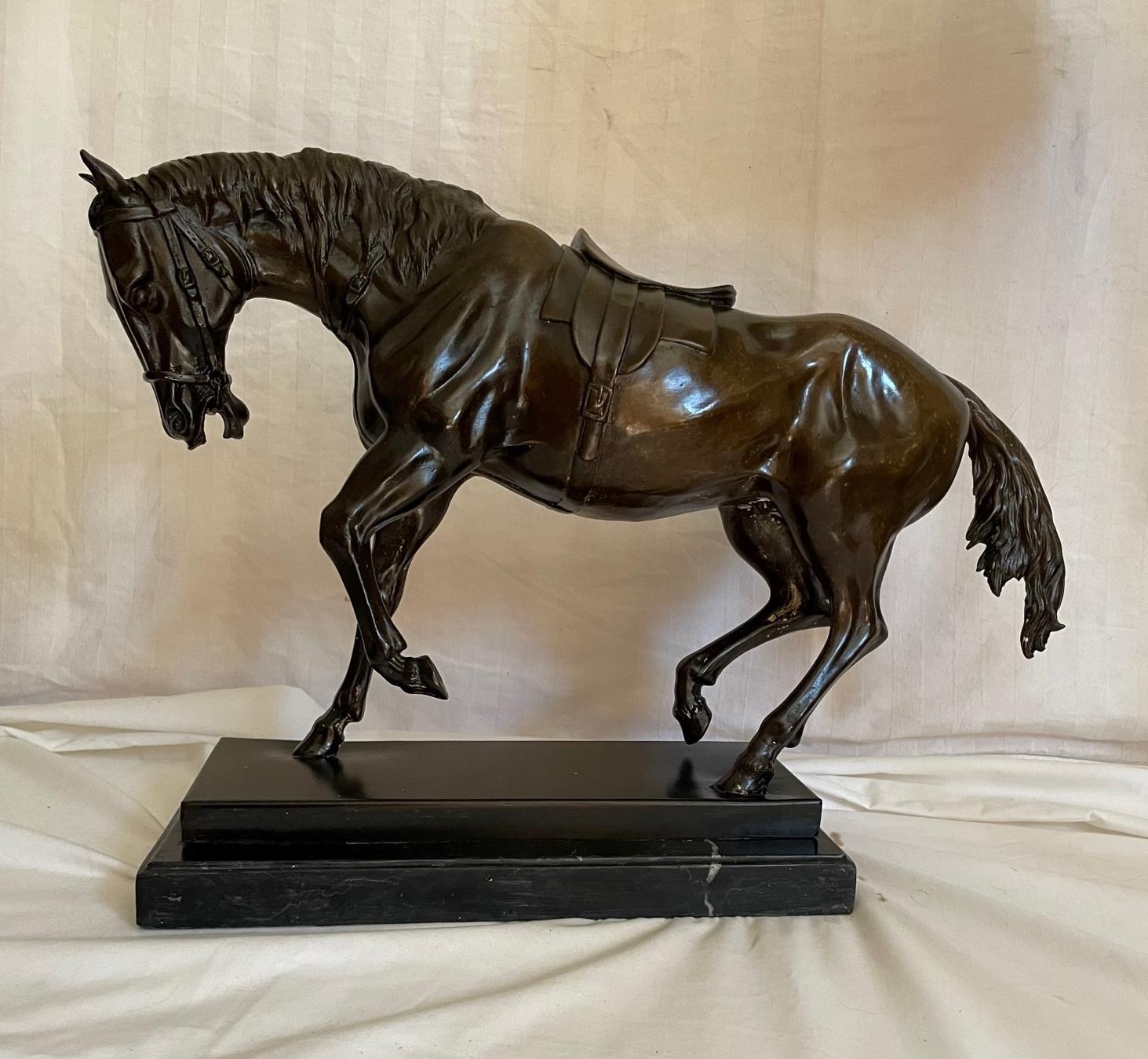 French Bronze Equine Statue after Pierre-Jules Mene. For Sale 7