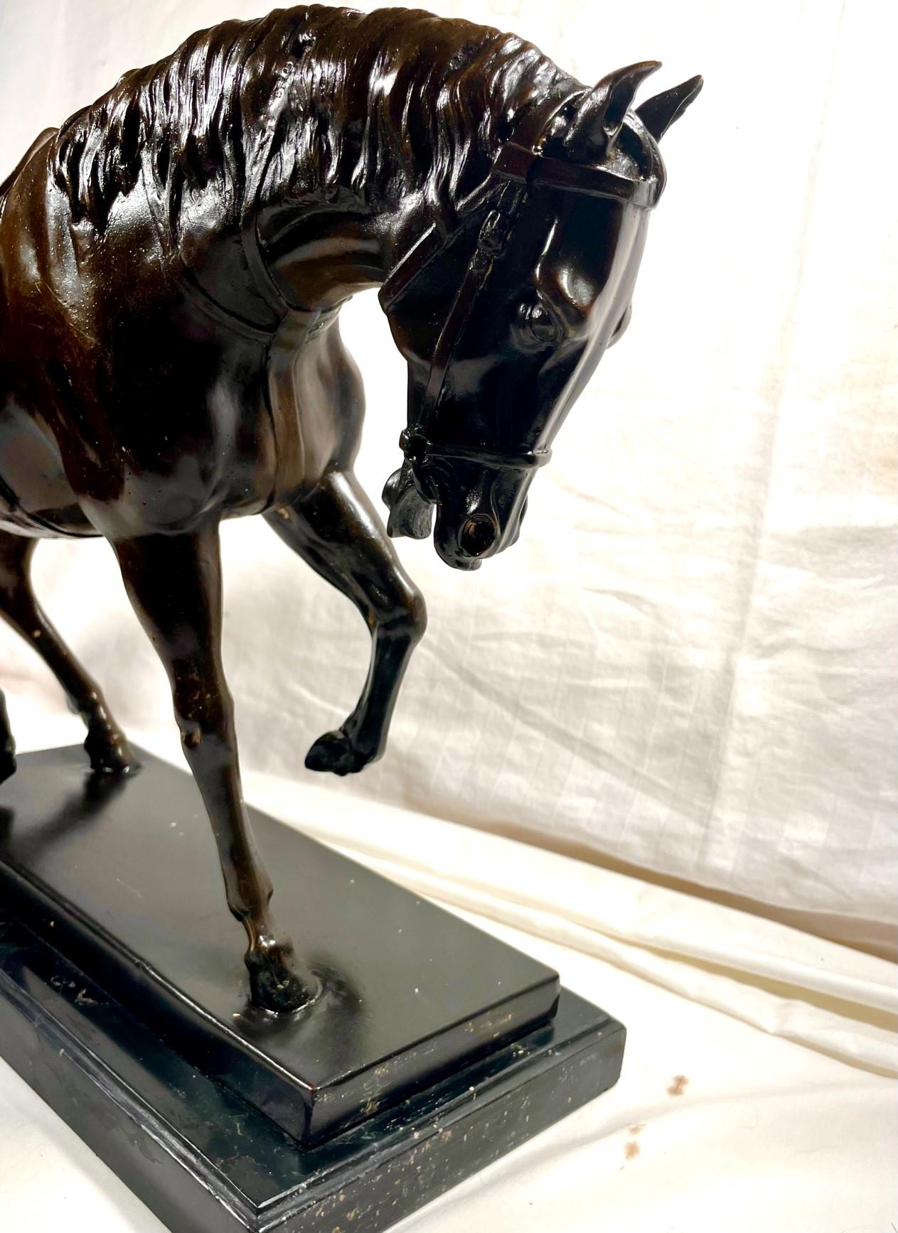 Modern French Bronze Equine Statue after Pierre-Jules Mene. For Sale