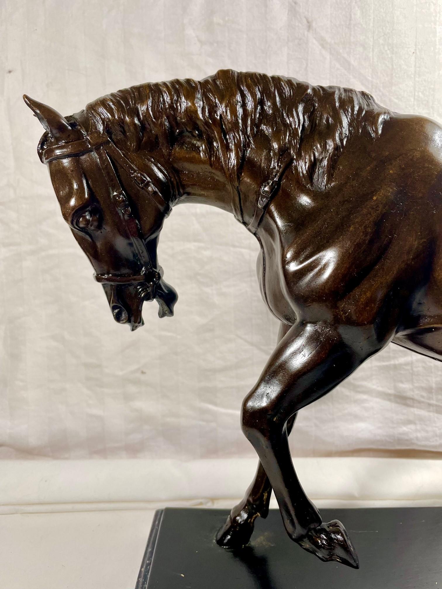 French Bronze Equine Statue after Pierre-Jules Mene. In Good Condition For Sale In Vero Beach, FL