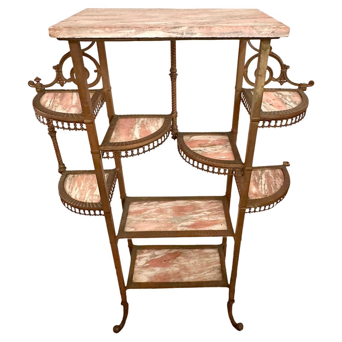 Étagère francese in bronzo in vendita