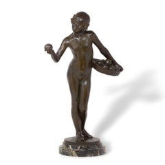 Femme en bronze par Jean Verschneider & Etling Paris, Art Deco circa 1920