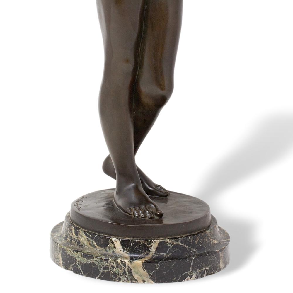 Mujer francesa de bronce de Jean Verschneider y Etling Paris, Art Decó hacia 1920 en venta 1