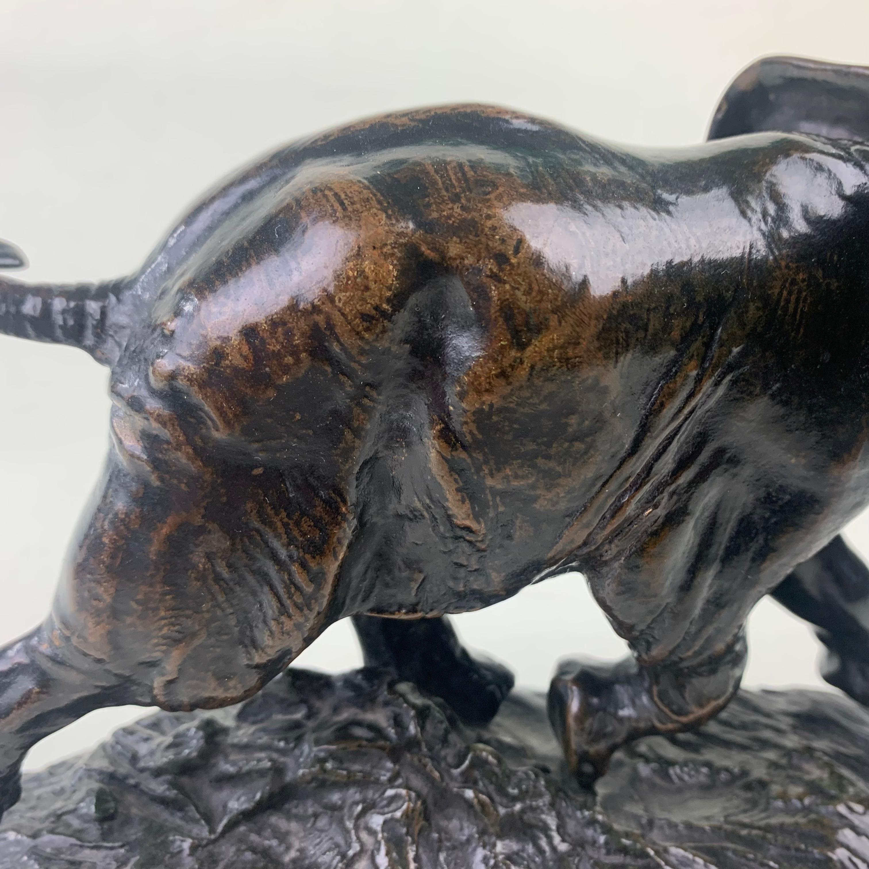 French Bronze Figure 'Elephant Du Senegal' by Louis Barye 1