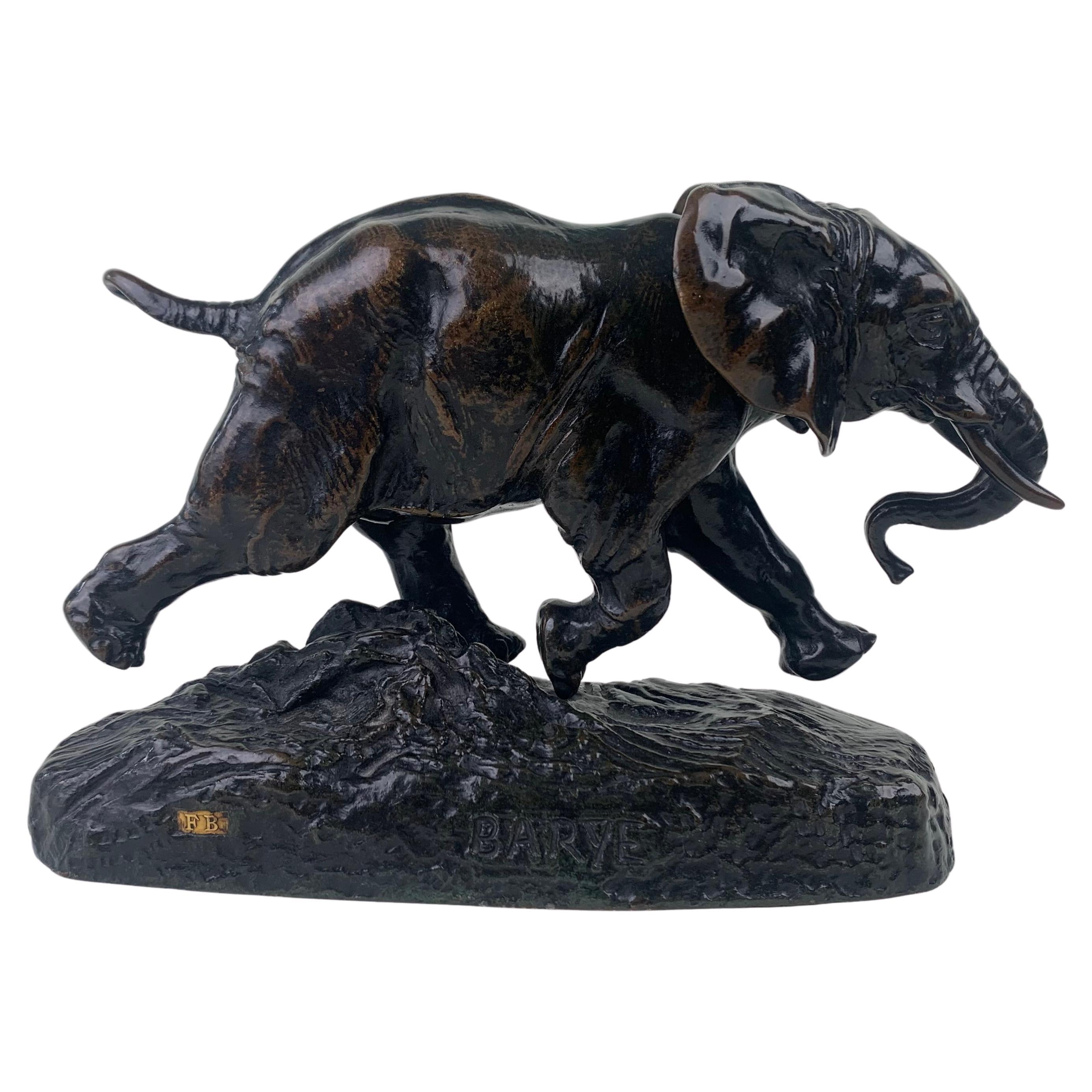 French Bronze Figure 'Elephant Du Senegal' by Louis Barye