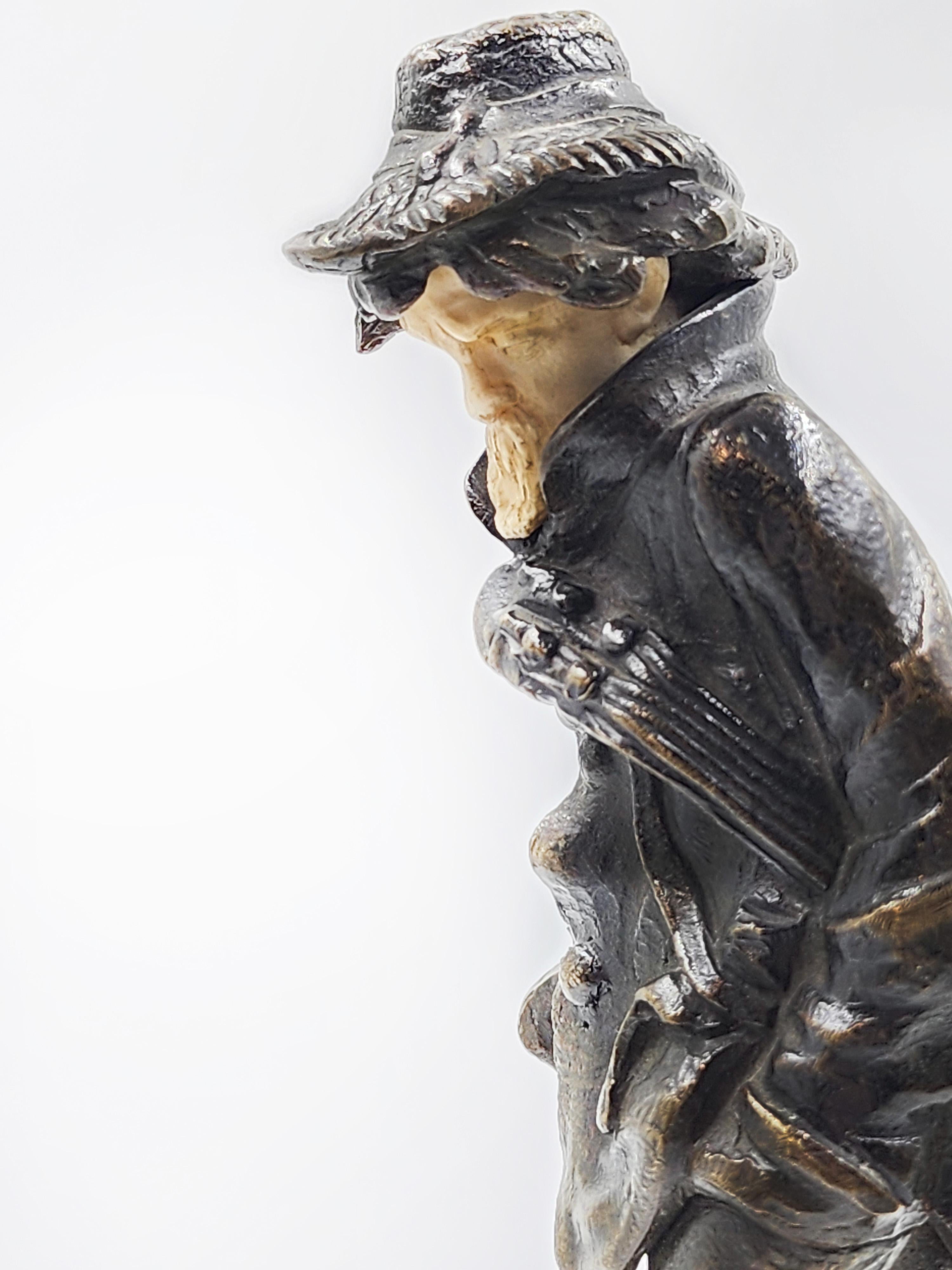 Belga Figura in bronzo francese 