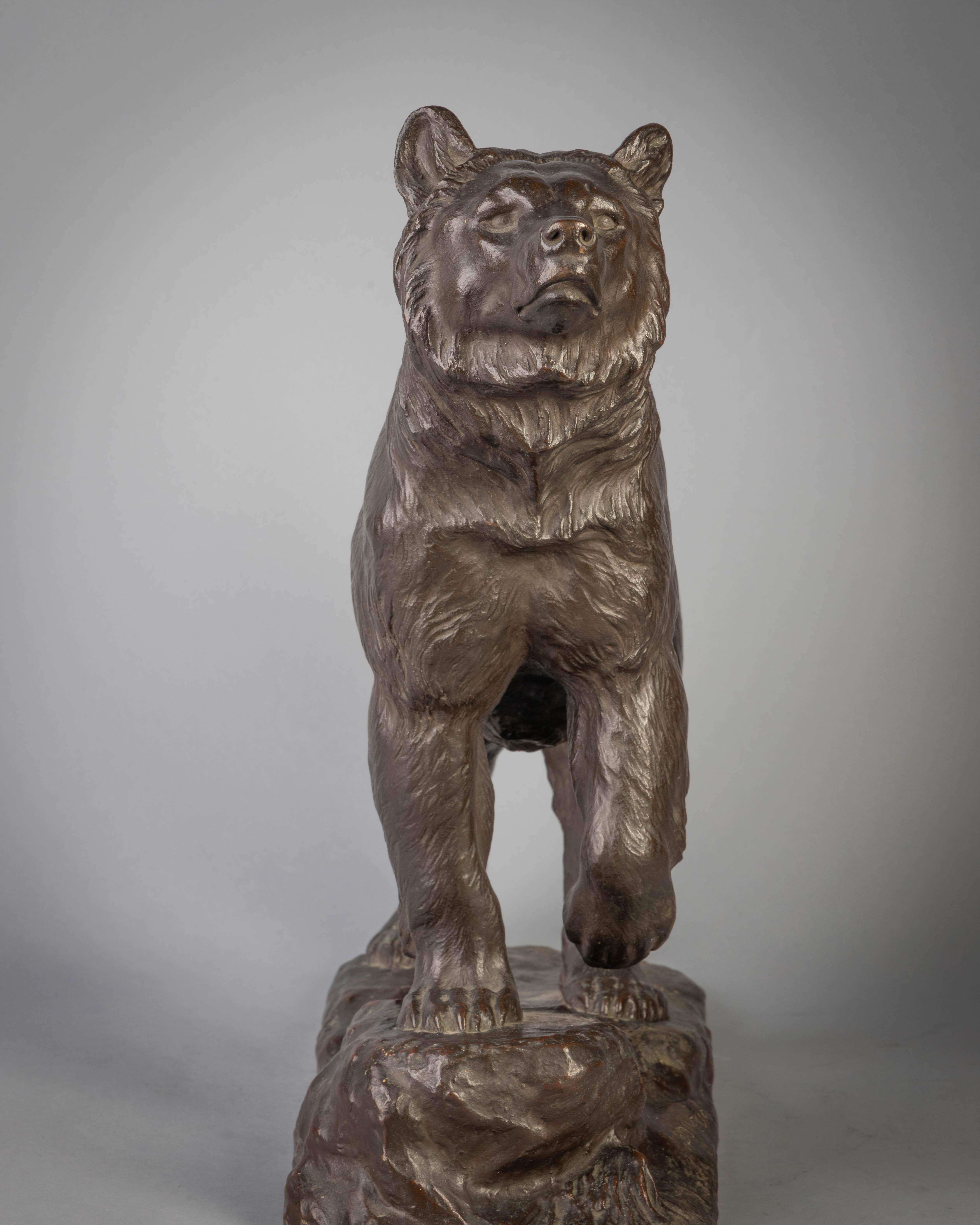 Late 19th Century French Bronze Figure of a Bear, by Isidore Jules Bonheur '1827-1901' For Sale