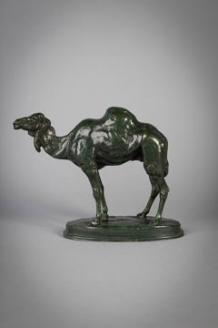 French Bronze Figure of a Camel by Antoine Louis Barye