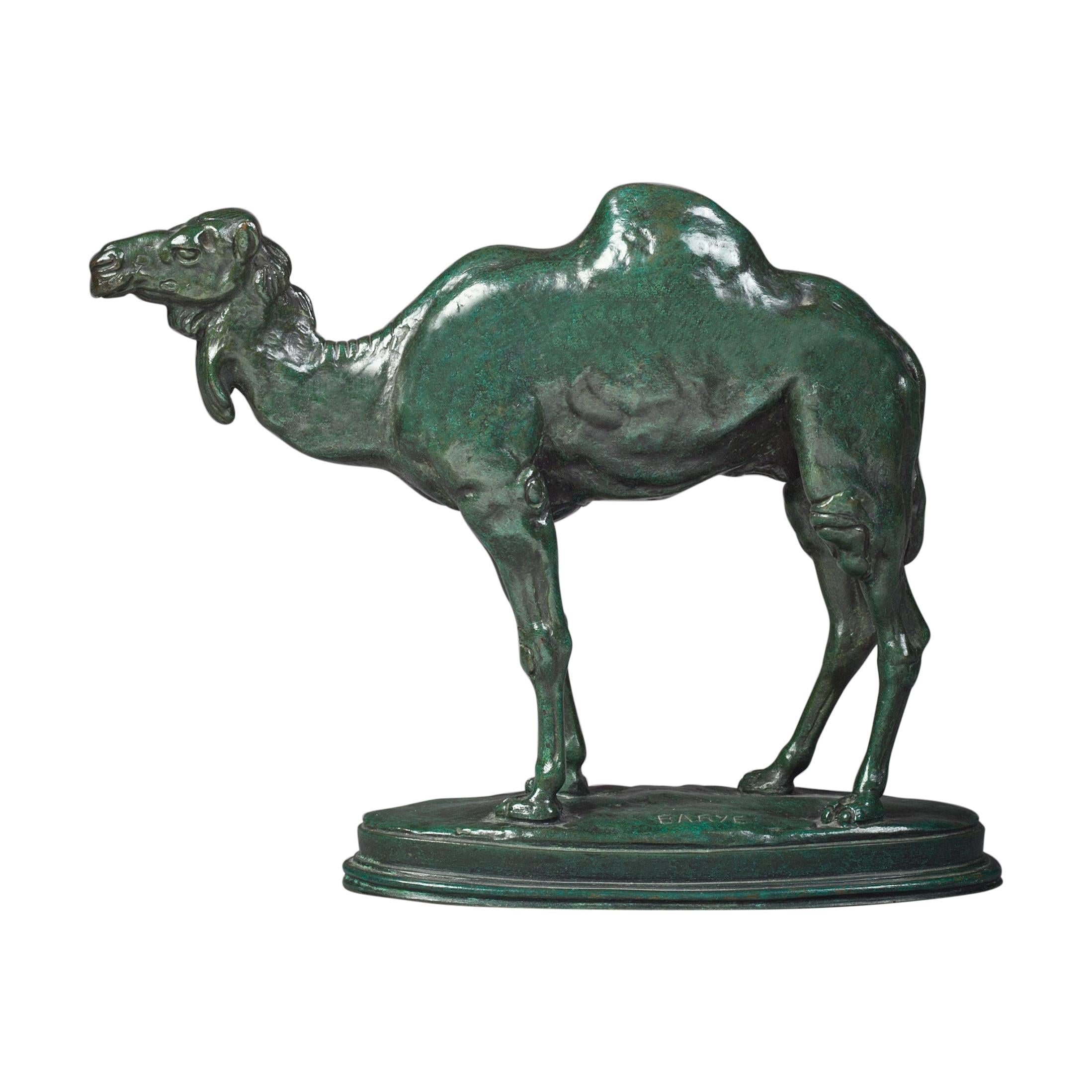 French Bronze Figure of a Camel by Antoine Louis Barye
