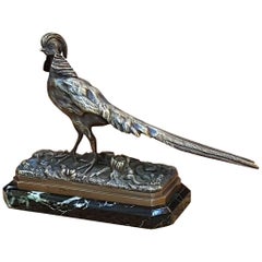 French Bronze Figure of a Golden Pheasant