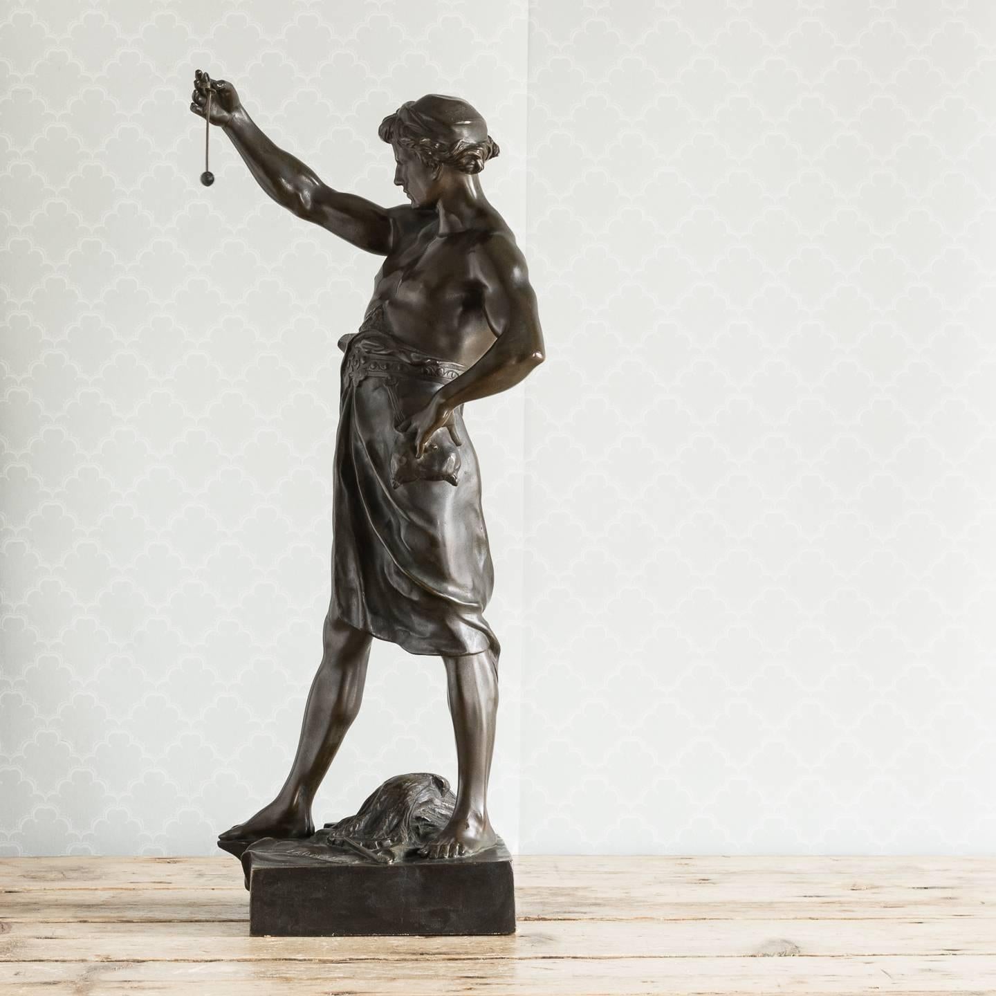 A French bronze figure of 'Glory and Fortune', by Emile Louis Picault, on plinth base, French, circa 1900.

Dimensions: 61cm (24