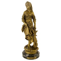 Figure française en bronze "Retour des Champs" par Eutrope Bouret