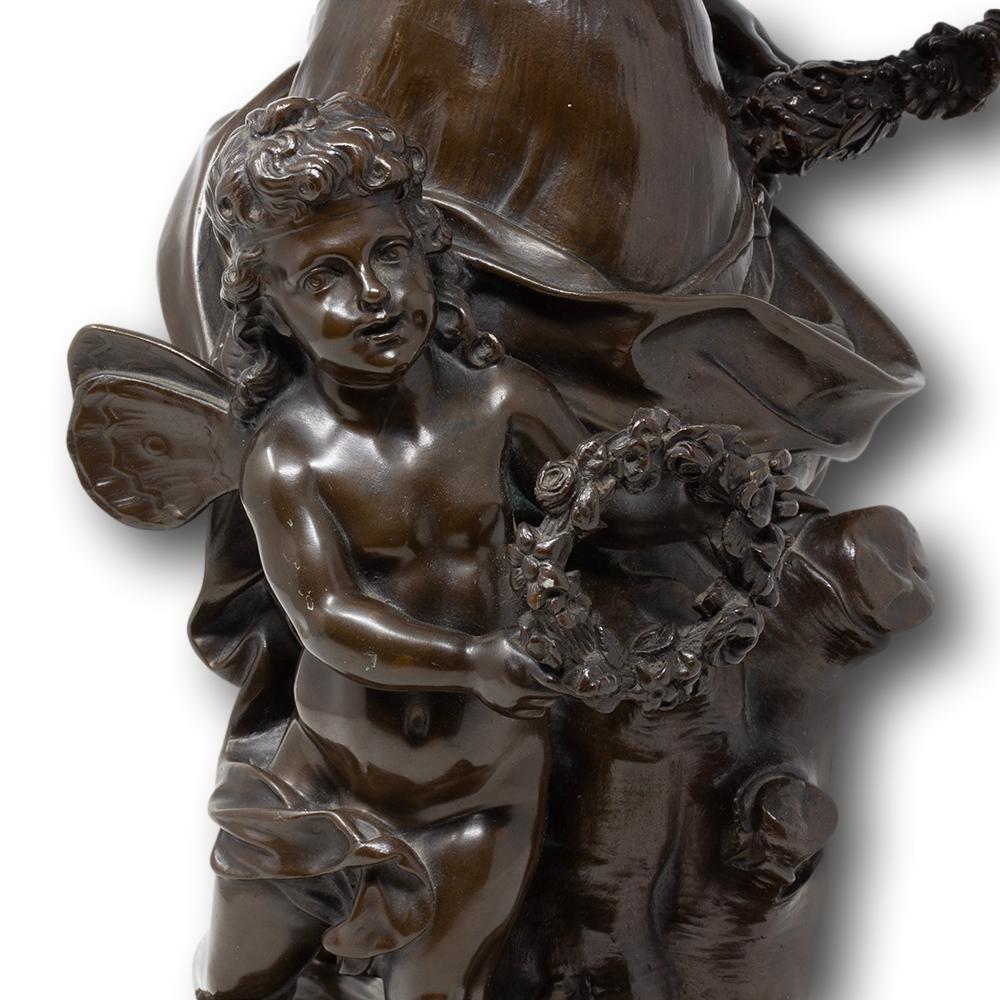 French Bronze Figures Allégorie du Printemps Barbedienne For Sale 5