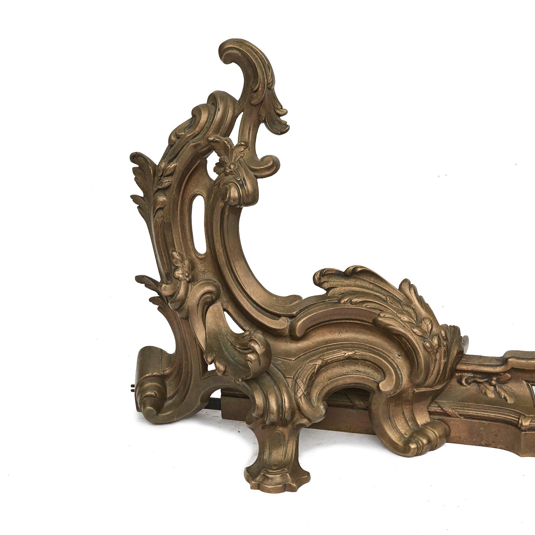 19th Century French Bronze Fire Place Fender 19'th Ctr. For Sale