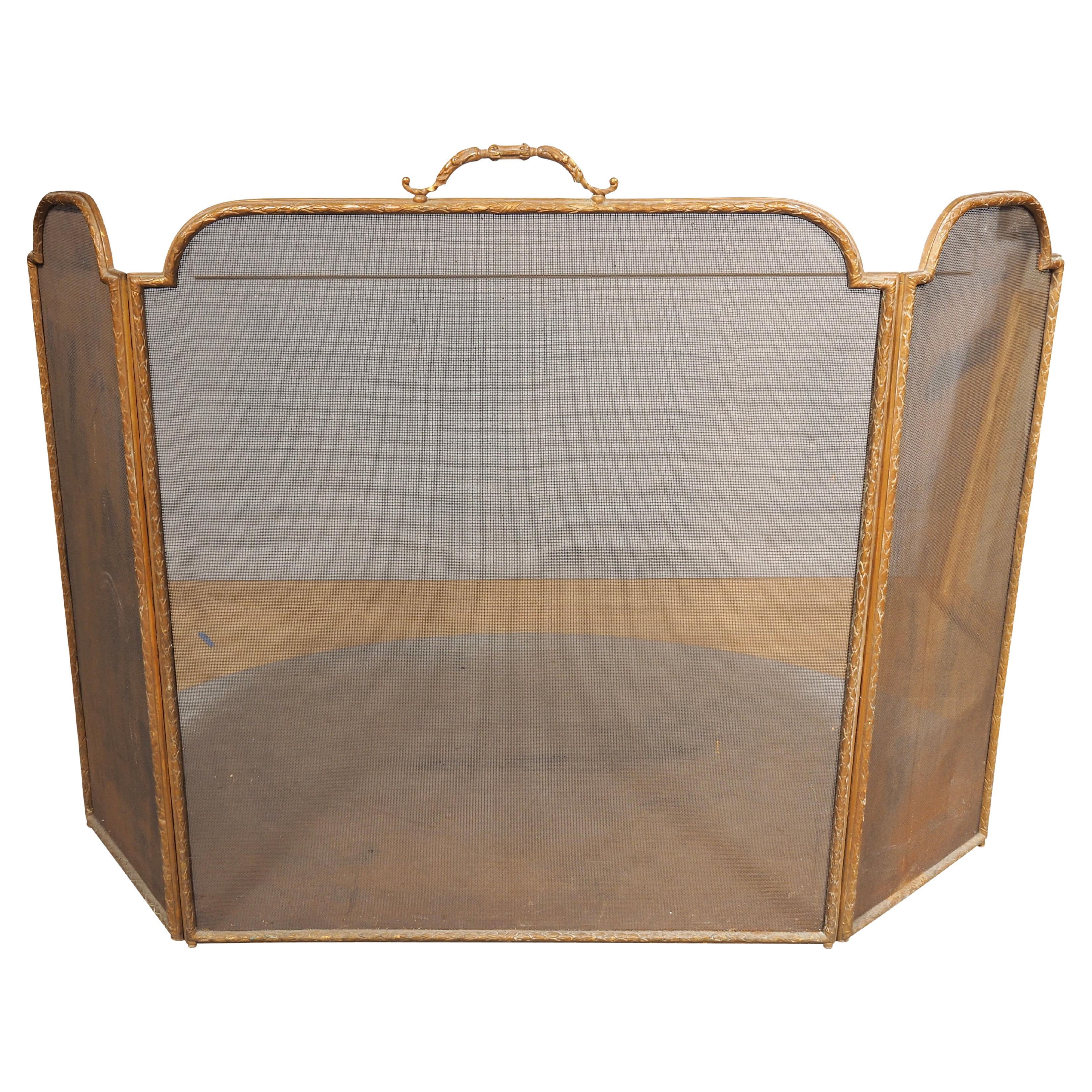 French Bronze Fireplace Screen