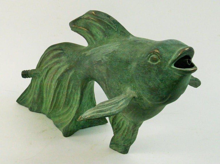 Japanese Bronze Koi Fish Garden Fountain Sprout/Sculpture at 1stDibs