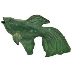Japanese Bronze Koi Fish Garden Fountain Sprout/Sculpture