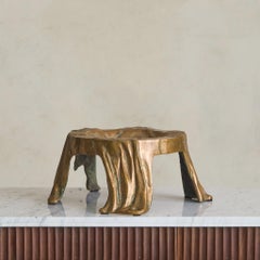 Ciotola francese in bronzo con piedini, anni '70