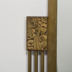 French Bronze Framed Art Deco Mirror, 1920s