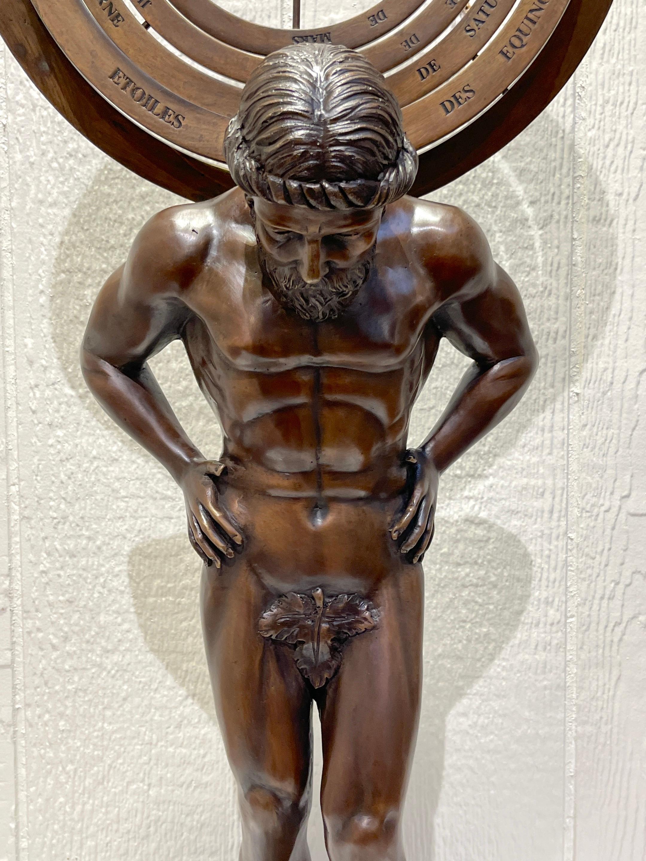 French Bronze Grand Tour Style 'Atlas' Model of a Kinetic Armillary 5