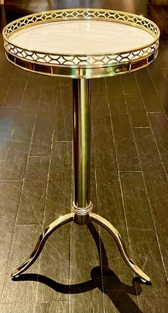 French Bronze Guéridon Side Table in the Manner of Maison Toulouse, Telescopic